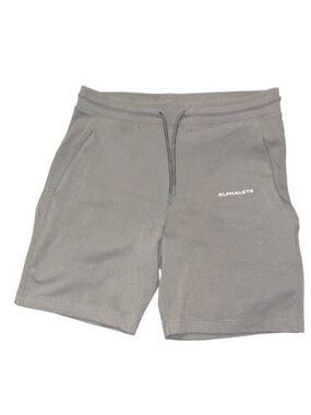 Alphalete Men’s Light Gray Athletic Drawstring Knit Shorts NEW!!